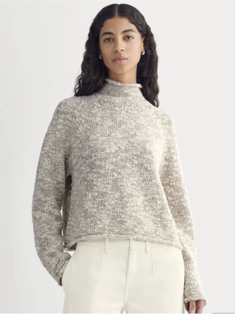 EVERLANE NWT rollback sweater bone wool women’s size XXL